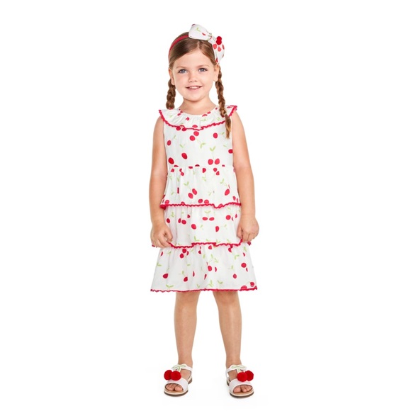 Gymboree Other - Gymboree Girls 🍒 Cherry Tiered Dress - Very Cherry